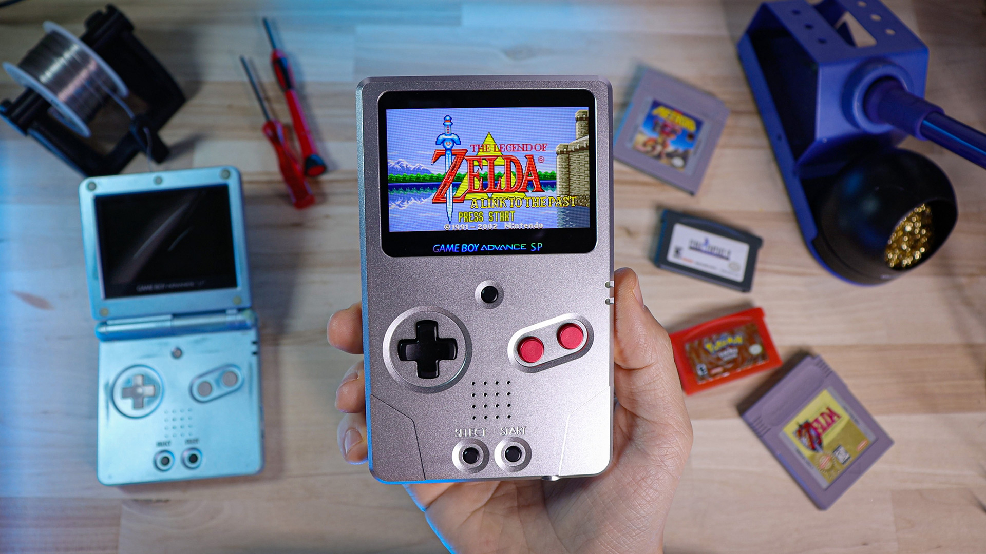 Building the ULTIMATE Game Boy Advance SP with an aluminum shell! - sudomod